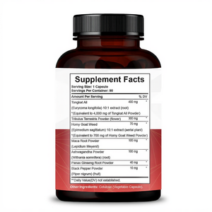 Suplemento Energético para Hombres Adultos Tongkat Ali <span class=keywords><strong>Tribulus</strong></span> <span class=keywords><strong>Terrestris</strong></span>, <span class=keywords><strong>90</strong></span> Cápsulas Veganas Sin Gluten, Fórmula Natural 9 en 1 con Maca y Ashwagandha - Product Image 3