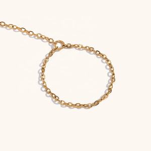 डिंगरान थोक फैशन पैर की उंगलियों के छल्ले स्टेनलेस स्टील सोने की प्लेटेड मोती फिंगर चेन - Product Image 5