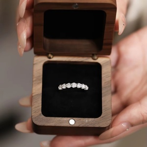 Anillo de Compromiso de Diamantes Cultivados en Laboratorio, Oro Sólido Real de 10K, 14K, 18K, Joyería Fina Personalizada para Mujeres y Hombres - Product Image 1