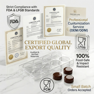 Moule à chocolat professionnel Tangba en polycarbonate sur mesure, moule cylindrique à 8 cavités, 275*135mm, certifié FDA LFGB, outil <span class=keywords><strong>de</strong></span> <span class=keywords><strong>pâtisserie</strong></span> - Product Image 5