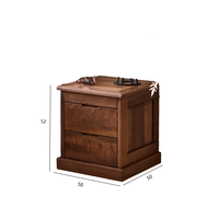 Table de chevet moderne en noyer noir, directement de l'usine, avec compartiment caché à verrouillage RFID et multiples rangements, pour chambre d'hôtel, vente en gros