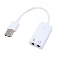USB 7.1 Externer 3D-Audio-Adapter 3,5mm Buchse für Laptops & Notebooks PC-Soundkarten-Adapter