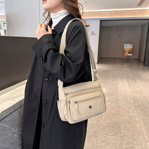 Large Capacity Minimalist Crossbody Bag Multi Layer Storage Water Resistant Nylon Shoulder Bag For Women Everyday Use - Product Image 4