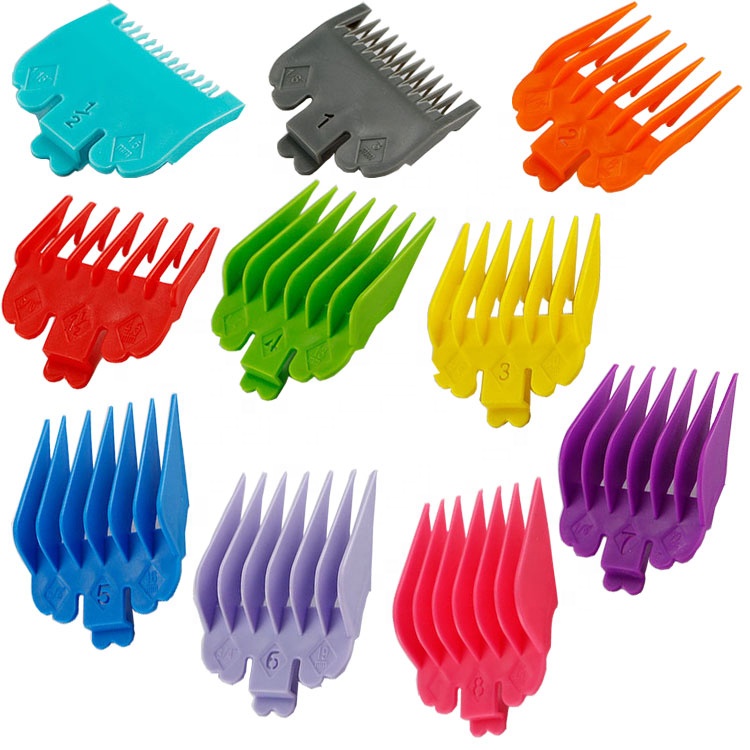 Профессиональная машинка для стрижки волос аксессуары для крепления пластик Универсальный Красочные волос для стрижки волос гребень гвардия 8 шт. в комплекте машинка для стрижки