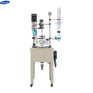 อุปกรณ์ห้องปฏิบัติการเคมี เครื่องกลั่นสาร พร้อมกวนผสม ความจุ 50 ลิตร/100 ลิตร แบบชั้นเดียว พร้อมระบบให้ความร้อน  แก้วรีแอคเตอร์สำหรับใช้ในห้องปฏิบัติการ - Product Image 3