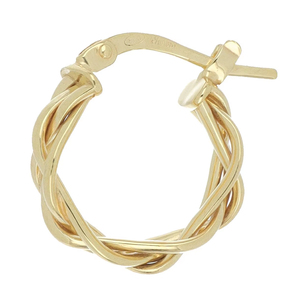 Aros de Alta Calidad al por Mayor, Aros Amarillos de Cuatro Tubos de 10 mm, Chapados en Oro de 18 Quilates sobre Plata de Ley 925 - Product Image 1