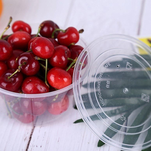 Black Clear Round <b>Disposable</b> PP Food Containers With Airtight Lids - Product Image 5