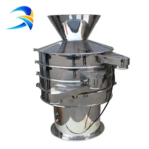 Stainless steel rotary vibrating screen/fine powder screening/corn starch food powder circular vibrating screen powder machine