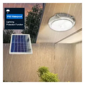 مصابيح ليد دائرية للسقف للاستخدام المكتبي, مصابيح ليد بقوة 25 وات و 50 وات و 100 وات للاستخدام الداخلي والحديقة والأماكن المفتوحة مزودة بمستشعر لوحة يعمل بالطاقة الشمسية