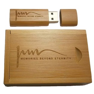 USB 3.0高速定制标志木制u盘带木盒吊坠4gb 8gb 16gb 32GB记忆棒礼品 - Product Image 1