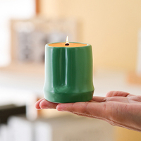 Nordische Minimalistische Unregelmäßige Gekräuselte Keramikdose Duftkerze Natürliches Sojawachs Aromatherapie-Kerzenhalter für Heimdekoration Geschenk