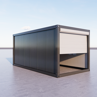 Garage conteneur pliable et portable de 20 pieds avec porte à enroulement préfabriquée pour outils et stockage