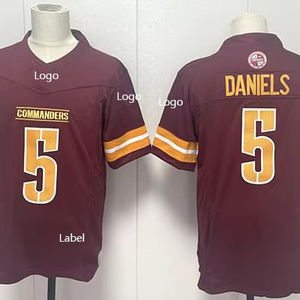 Jersey Sepak Bola Amerika Berkualitas Tinggi # 5 # 1 # 17 # 0 Nomor Nama Komandan Jersey Sepak Bola untuk Anak Muda, Wanita, dan Pria - Product Image 1