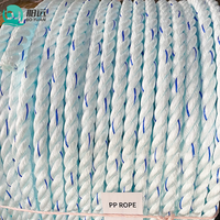Cordon en polypropylène torsadé blanc 1/4 po, flottant, résistant aux UV et à l'huile, imperméable et résistant aux produits chimiques pour quai de bateau marin