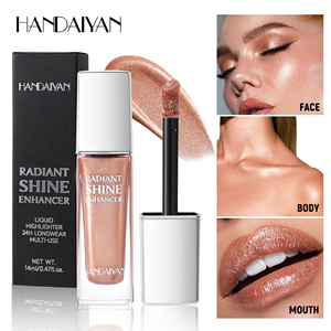 HANDAIYAN <span class=keywords><strong>Enlumineur</strong></span> liquide 6 couleurs, gros pinceau, capuchon argenté, <span class=keywords><strong>enlumineur</strong></span> liquide scintillant, illuminateur multi-usages - Product Image 2