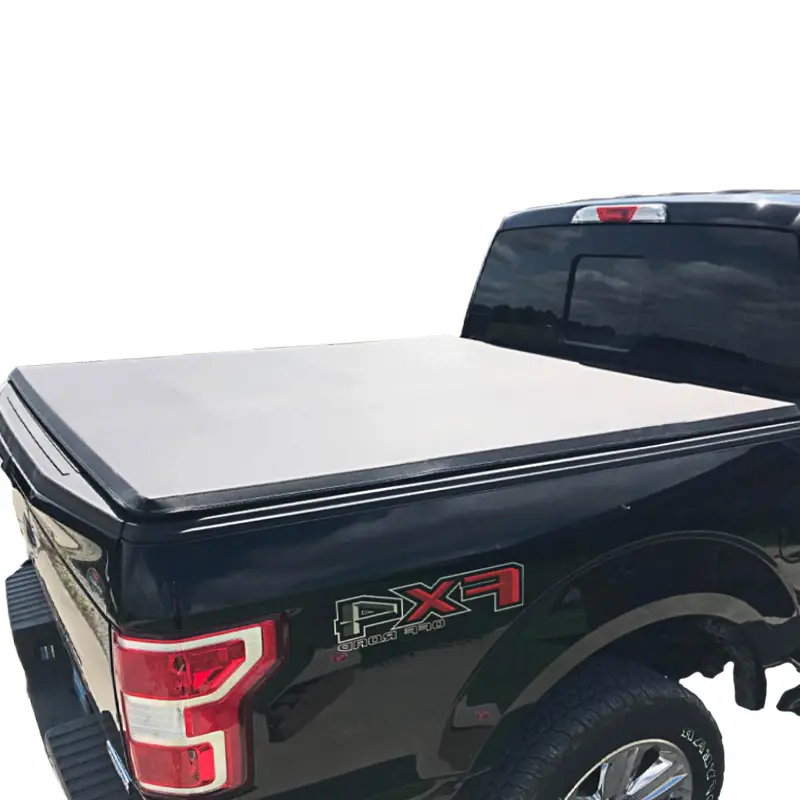 Kustom Truk Vinil Lembut Tri Lipat Tonneau Cover untuk 09-14 Ford F150 5.5 6.5ft Truck Bed Cover Tonneau