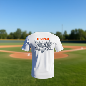 Camiseta de Algodón Blanca para Hombre Truper con Diseño de Jugador de Béisbol, Cuello Redondo, Manga Corta, Estilo Casual, Jersey Estampado, Corte Regular - Product Image 2