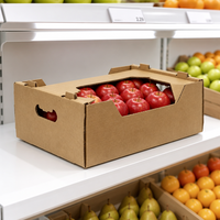Boîte en carton ondulé imperméable pour brocoli, carton kraft résistant à l'humidité, emballage de transport pour légumes glacés, carton OEM