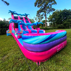 Tobogá<span class=keywords><strong>n</strong></span> inflable grande de grado Comercial de doble carril de 20 pies, toboganes acuáticos inflables de grado comercial, patio trasero - Product Image 4