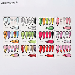 12 motifs de stickers pour ongles à l'eau, tendance 2023, autocollants pour manucure <span class=keywords><strong>française</strong></span>, sliders pour nail art, autocollants pour nail art de dessin animé - Product Image 6