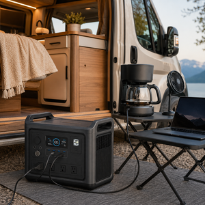 Générateur de batterie portable 1500W pour stockage d'énergie, idéal pour une utilisation en extérieur, capacité 1536Wh, parfait pour une alimentation prolongée en extérieur - Product Image 3