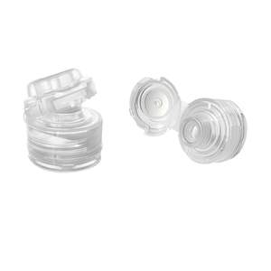 Tapa de plástico con tapa abatible de 28mm de tamaño de cuello, tapa dispensadora de botella exprimible PP PET HDPE a prueba de manipulaciones con revestimiento de aluminio - Product Image 3
