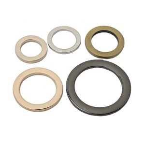 Anillo redondo plano de Metal, 5 tamaños, 5 colores, alta calidad, venta al por mayor - Product Image 1