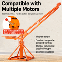 Mini-grue électrique 360 degrés pour levage de moteurs, capacités de 200 kg, 300 kg, 500 kg, 800 kg, 1000 kg