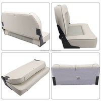 Dorham Marine Accessories – Siège double confortable pour bateau rapide, yacht, navire – Canapé pliant rembourré beige et noir – Fauteuil deux places