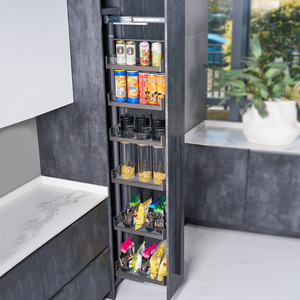 Panier coulissant haut Unihopper Dream Shadow en alliage d'aluminium pour armoire de cuisine avec mécanisme d'amortissement - Product Image 1