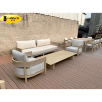 Hangkai teck/bois/meubles en bois hôtel/centre de villégiature/rustique/arrière-cour/balcon/salle d'exposition projet patio/jardin/extérieur mobilier canapé ensemble