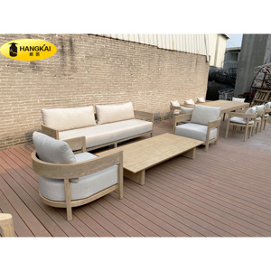 Hangkai teca/madera/muebles de madera hotel/Resort/rústico/Patio trasero/balcón/proyecto de sala de exposición patio/jardín/muebles de exterior conjunto de sofá - Product Image 5