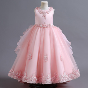 MQATZ Abito da Principessa per Bambine, Vestito Formale da Cerimonia, Stile Soffice e Fiabesco, Abito da Festa con Fiori per Bambine di <span class=keywords><strong>10</strong></span> Anni - Product Image 3