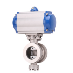Válvula de Bola en V Neumática, Resistente al Desgaste, a Prueba de Explosiones, DN100, Acero Inoxidable, Doble Acción, para Agua, OEM HGZK - Product Image 2