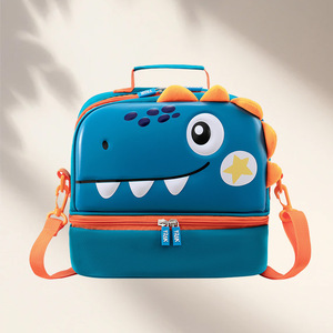 Sac à déjeuner isotherme pour enfants, motif astronaute de dessin animé, double compartiment, bandoulière, sac à déjeuner portable - Product Image 5