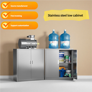 Armoires basses en acier inoxydable 304, armoires mobiles, armoires à outils commerciales de laboratoire, armoires de rangement de bureau - Product Image 5