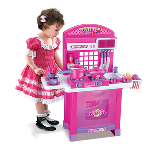 ชุดของเล่นครัวเด็กปี 2022 ของเล่นเสริมพัฒนาการพร้อมเสียงและไฟ ชุดเครื่องครัวสีแดง ชุดของเล่นทำอาหาร - Product Image 1