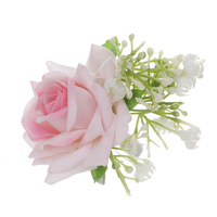 Bracelet de fleurs en soie pour demoiselle d'honneur, fête, danse, mariage, corsage de poignet en rose