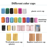 Flacon de parfum en verre rechargeable de 1/3 oz, flacon vide de 10 ml pour huile essentielle, flacon cosmétique à bille avec bouchon à vis en plastique