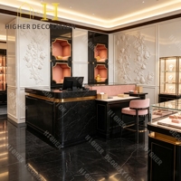 Vitrine de présentation de bijoux de luxe, mobilier de magasin, design personnalisé, vitrine de présentation de bijoux en verre verrouillable