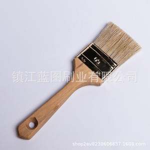 Brocha plana para pintar con cerdas de cerdo, mango de madera de sicomoro francés, 12-18 mm, origen Zhenjiang, para uso en pintura. - Product Image 3