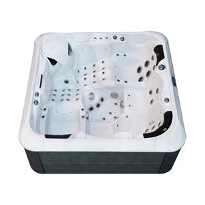Bañera de hidromasaje acrílica blanca moderna para 5 personas, para el hogar, jardín, relajación, <span class=keywords><strong>Balboa</strong></span>, conveniente, independiente, cómodo, escurridor de mármol - Product Image 2