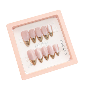 <span class=keywords><strong>Uñas</strong></span> Postizas de Alta Calidad, 10 Piezas, Lujosas, Cobertura Completa, Almendradas, Ojo de Gato, Degradado, <span class=keywords><strong>con</strong></span> Brillo, Punta <span class=keywords><strong>Francesa</strong></span>, ABS, Venta al Por Mayor de Fábrica - Product Image 6