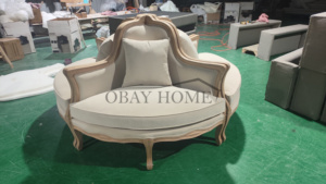 เฟอร์นิเจอร์ปาร์ตี้ให้เช่ากรอบไม้โอ๊คโบราณพร้อมผ้าลินินตกแต่งมุมโซฟาไม้แบบแยกส่วนสำหรับงานปาร์ตี้ - Product Image 3