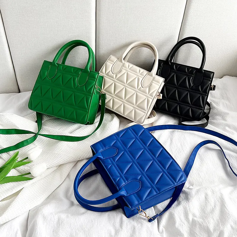 Fashion PU Handbags Tote Bag Single Shoulder Bag European And American Solid color Hand Bag