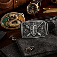 Boucle de ceinture western personnalisée vintage avec motifs serpent, hippocampe, coquillage et cheval ailé pour tenue décontractée et collection personnelle