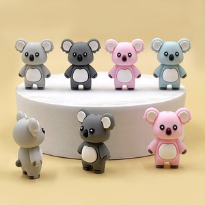Koala <b>Silicone</b> Teething Toy <b>Beads</b> 3D Animal Shape For Babies 0-24 Months Anti Drop Chain Accessory - Product Image 4