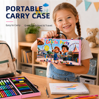 Ensemble d'art et de papeterie pour enfants, kits de peinture, fournitures artistiques pour enfants, personnalisable, 50 pièces LT73402