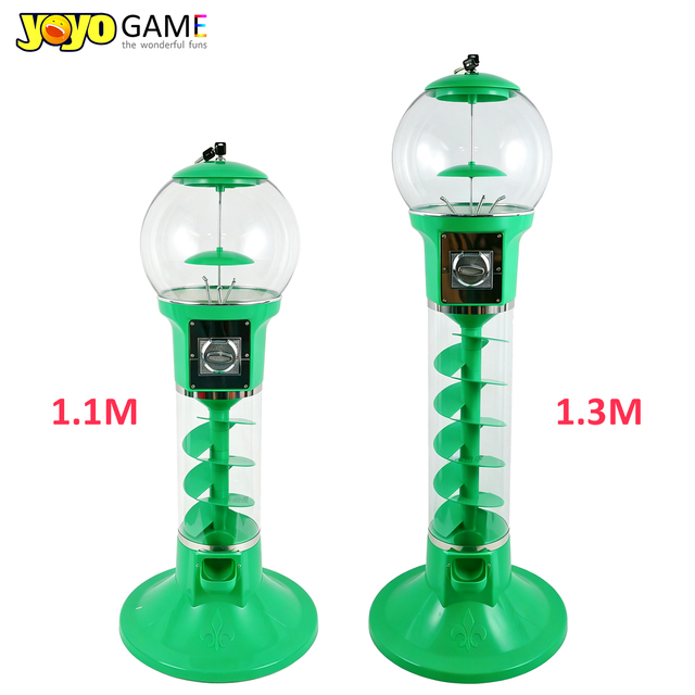 Non-electric Version Capsule Vending Machine Bouncy Ball Toys Chewing Gum Coin Operated Spiral Gashapon Machine Cheap Wholesale