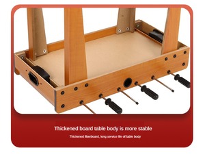 Mesa de Futbolín Clásica de Madera MDF de 69 cm para Interiores, Juguete Deportivo Familiar Educativo de Doble Competición - Product Image 4
